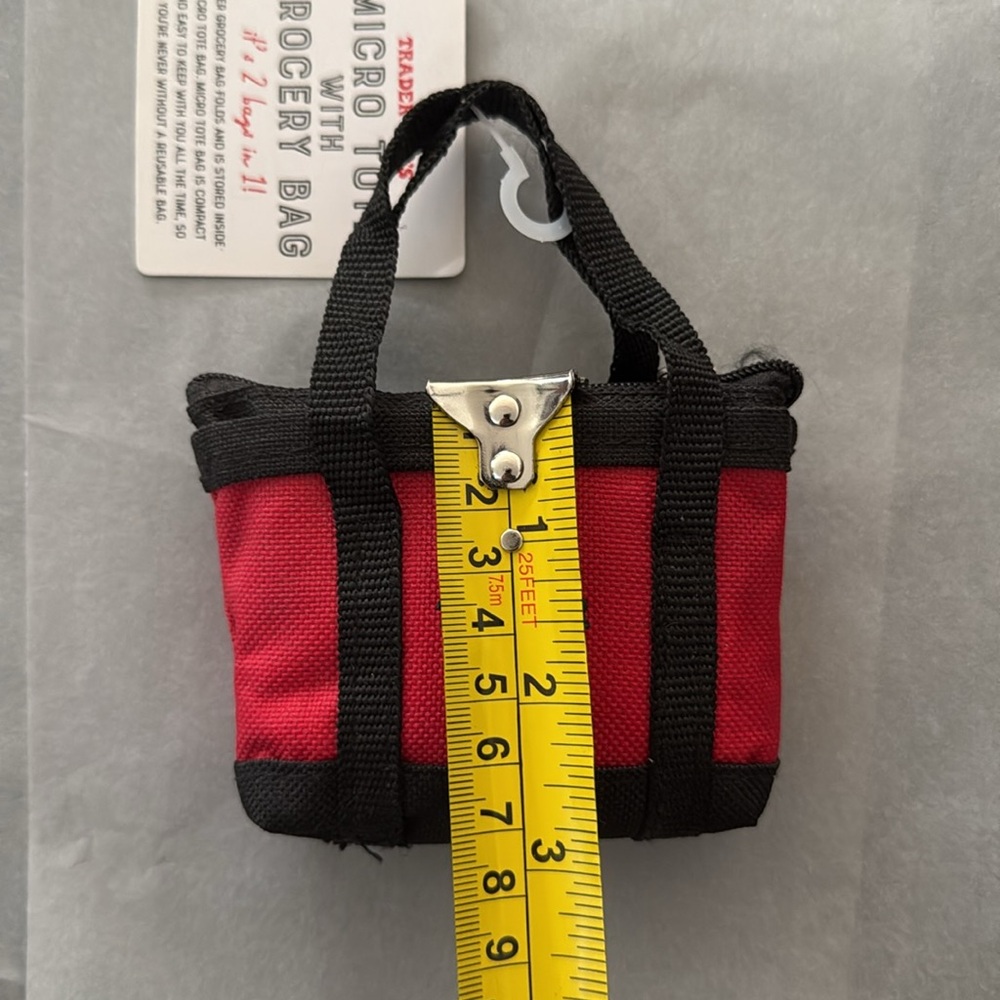 Trader Joe’s Red Mini Tote Bag - Picture 4 of 7